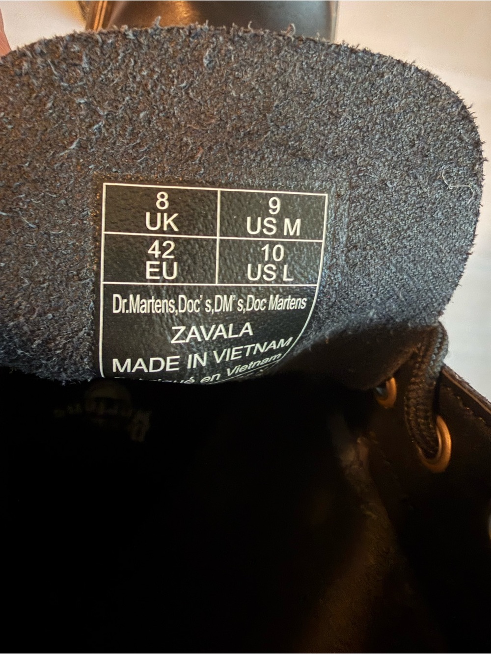 Dr. Martens Black Zavala Boots Mens 8/Women’s 10 - Picture 5 of 5